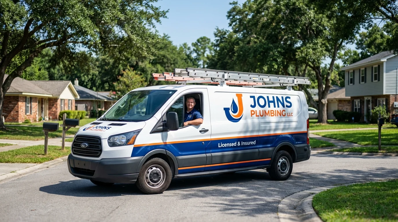 Johns Plumbing LLC service van in Davenport, FL